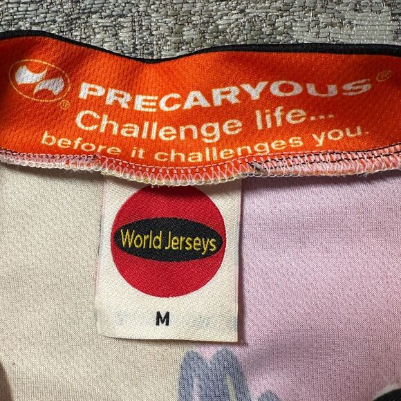 World Jersey Hippy Chick Wise Owl Groovy Cycling Precaryous Biker Medium Shirt - Picture 9 of 11